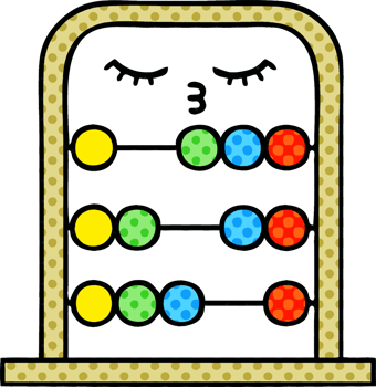 comic book style cartoon abacus png