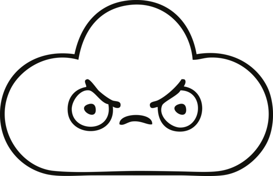 line drawing cartoon white cloud png
