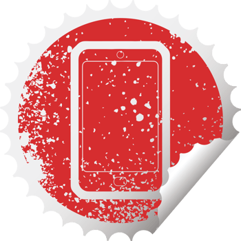 cell phone graphic distressed sticker png