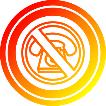 no hot calling circular in hot gradient spectrum png