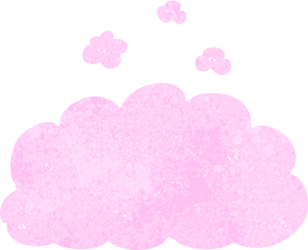 cartoon fluffy pink cloud png