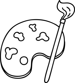 artist palette and brush png