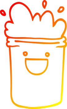 warm gradient line drawing cartoon happy drinks png