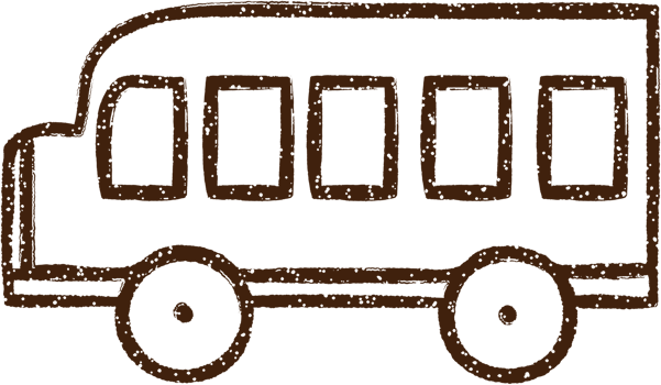 School Bus Charcoal Drawing png