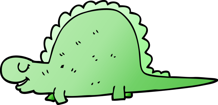 cartoon doodle prehistoric dinosaur png