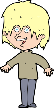 cartoon excited man png