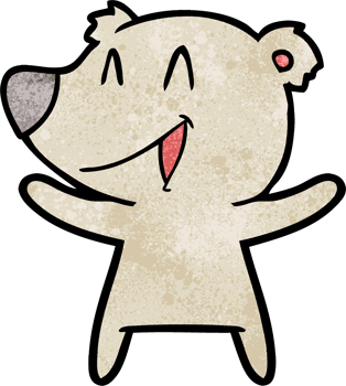 laughing bear cartoon drawing png