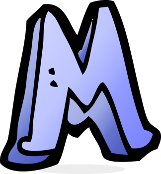 cartoon letter M png