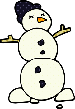 cartoon doodle traditional snowman png
