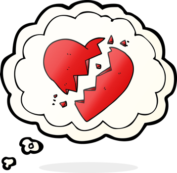 thought bubble cartoon broken heart png