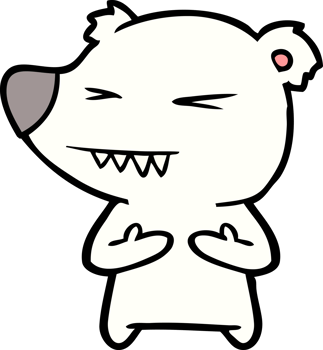 polar bear cartoon drawing png