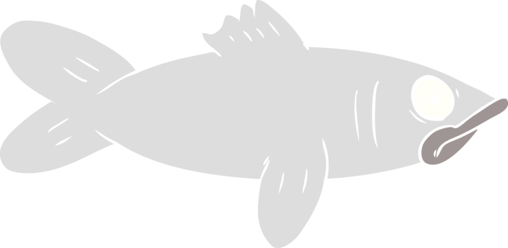 flat color style cartoon fish png