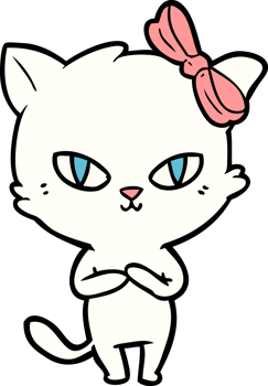 cute cartoon cat drawing png