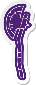 cartoon sticker of a medievil axe png