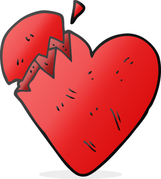 cartoon broken heart png