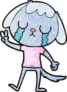 cute cartoon dog crying drawing png