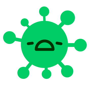 unhappy virus drawing png