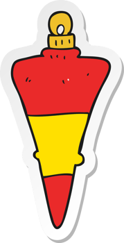 sticker of a cartoon christmas decoration png
