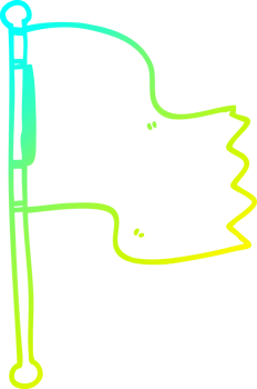 cold gradient line drawing cartoon red flag png