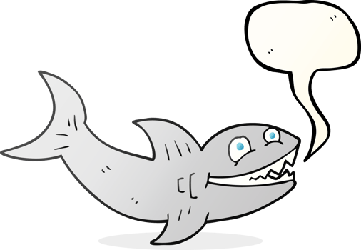 speech bubble cartoon shark png