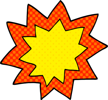 cartoon doodle fire explosion png