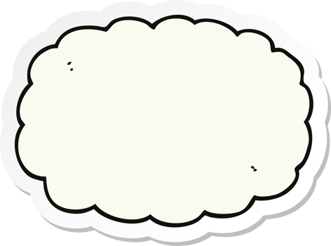 sticker of a cartoon cloud png