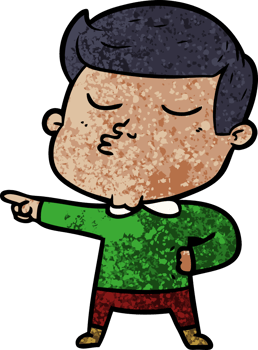 cartoon model guy pouting drawing png