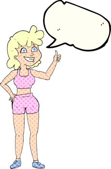 happy gym woman giving thumbs up symbol png