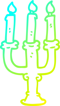 cold gradient line drawing cartoon spooky candles png