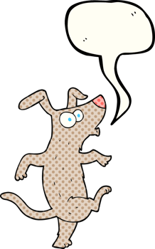 comic book speech bubble cartoon dancing dog png