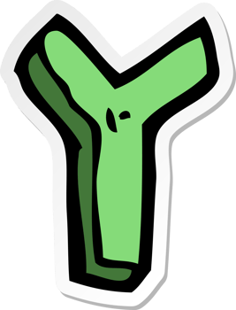sticker of a cartoon letter png
