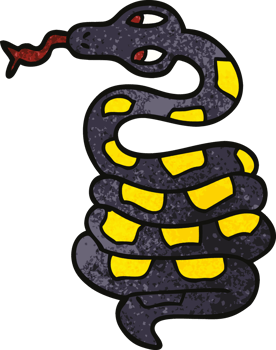 cartoon doodle poisonous snake png