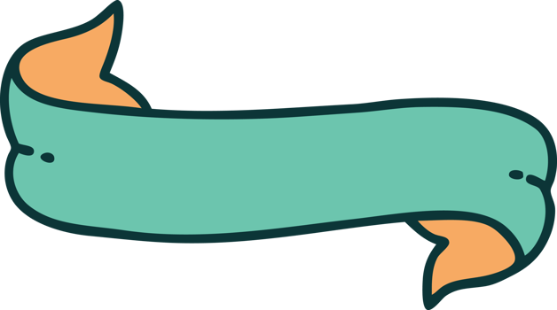 tattoo style icon of a banner png