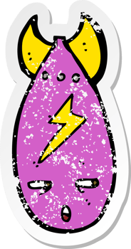 retro distressed sticker of a cartoon bomb png