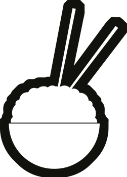 icon illustration of a rice bowl drawing png