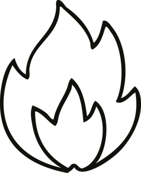 line drawing cartoon fire png