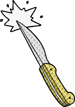 cartoon sharp kitchen knife drawing png