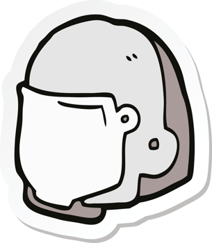 sticker of a cartoon space helmet png