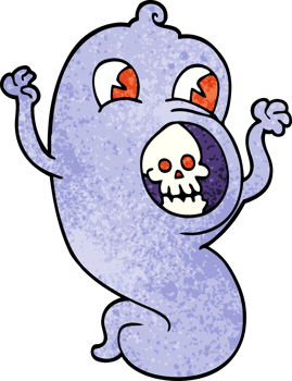 cartoon doodle ghost png