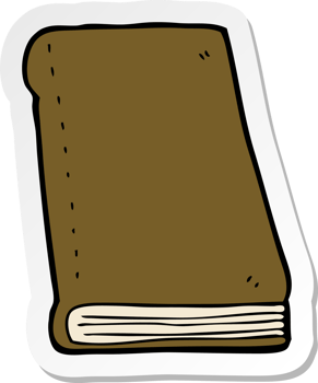 sticker of a cartoon book png