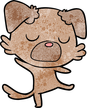 cartoon dog drawing png