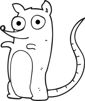 black and white cartoon mouse png