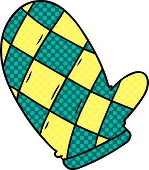 cartoon doodle of an oven glove png