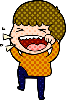 cartoon laughing man drawing png