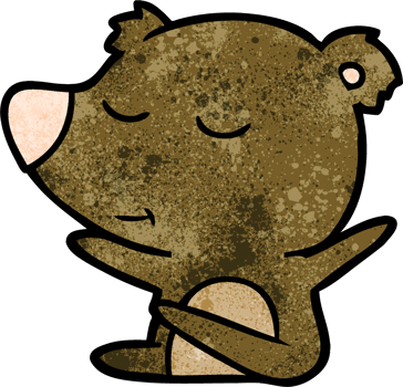happy cartoon bear drawing png
