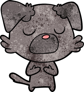 cartoon dog drawing png