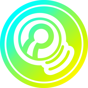 tennis ball circular in cold gradient spectrum png