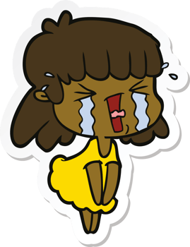 sticker of a cartoon woman png