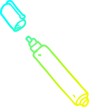 cold gradient line drawing cartoon office pen png