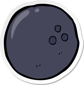 sticker of a cartoon bowling ball png